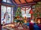 2000 Piece Jigsaw Puzzle, Christmas Cottage, Fireplace with stockings hung, Decorated tree, Adult Puzzle, Castorland C-200962-2